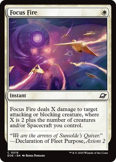 2025 Magic: The Gathering: Edge of Eternities (EOE) - Focus Fire (#18, Common) (, Near Mint)