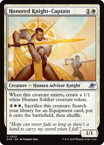 2025 Magic: The Gathering: Edge of Eternities (EOE) - Honored Knight Captain (#22, Uncommon) (Foil, Near Mint)