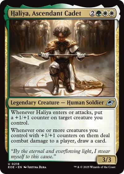 2025 Magic: The Gathering: Edge of Eternities (EOE) - Haliya Ascendant Cadet (#218, Uncommon) (Foil, Near Mint)