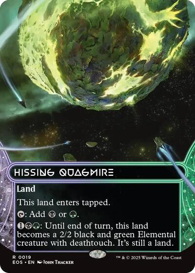 2025 Magic: The Gathering: Edge of Eternities: Stellar Sights (EOS) - Hissing Quagmire 0019 Borderless (#19, Rare) (Foil, Near Mint)