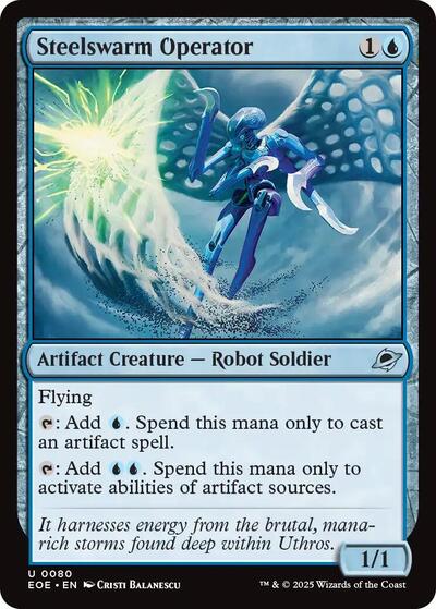 2025 Magic: The Gathering: Edge of Eternities (EOE) - Steelswarm Operator (#80, Uncommon) (, Near Mint)