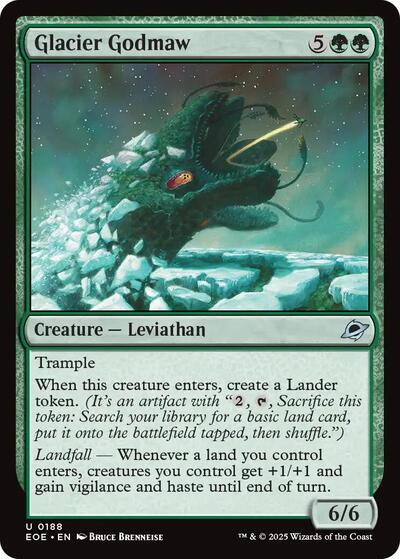2025 Magic: The Gathering: Edge of Eternities (EOE) - Glacier Godmaw (#188, Uncommon)
