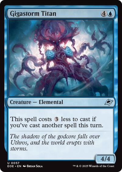 2025 Magic: The Gathering: Edge of Eternities (EOE) - Gigastorm Titan (#57, Uncommon)
