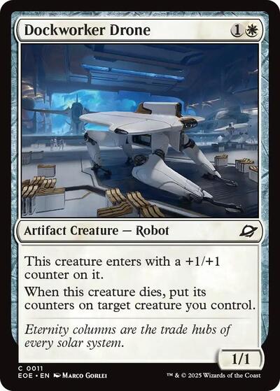 2025 Magic: The Gathering: Edge of Eternities (EOE) - Dockworker Drone (#11, Common) (Foil, Near Mint)