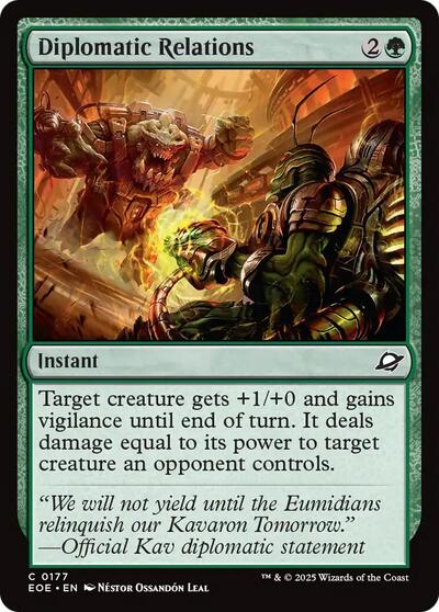 2025 Magic: The Gathering: Edge of Eternities (EOE) - Diplomatic Relations (#177, Common) (Foil, Near Mint)