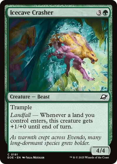 2025 Magic: The Gathering: Edge of Eternities (EOE) - Icecave Crasher (#191, Common) (Foil, Near Mint)
