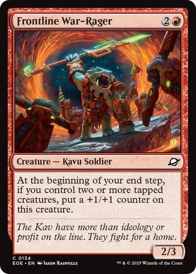 2025 Magic: The Gathering: Edge of Eternities (EOE) - Frontline War Rager (#134, Common)