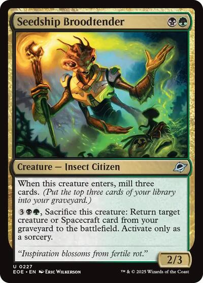 2025 Magic: The Gathering: Edge of Eternities (EOE) - Seedship Broodtender (#227, Uncommon)