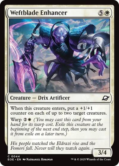 2025 Magic: The Gathering: Edge of Eternities (EOE) - Weftblade Enhancer (#44, Common) (Foil, Near Mint)