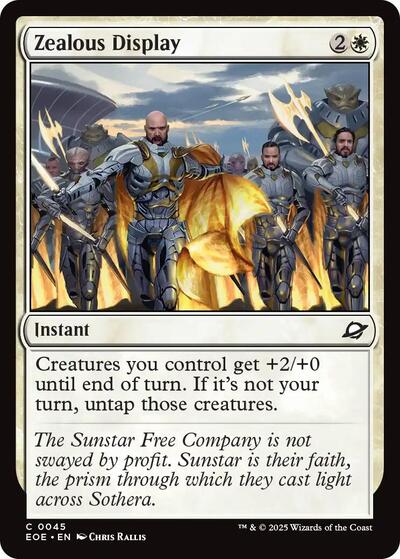 2025 Magic: The Gathering: Edge of Eternities (EOE) - Zealous Display (#45, Common)