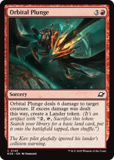 2025 Magic: The Gathering: Edge of Eternities (EOE) - Orbital Plunge (#149, Common) (, Near Mint)