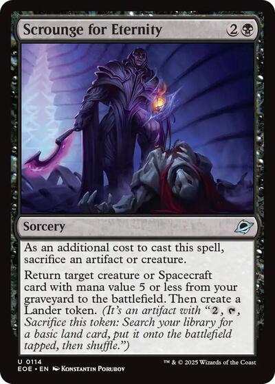 2025 Magic: The Gathering: Edge of Eternities (EOE) - Scrounge for Eternity (#114, Uncommon) (Foil, Near Mint)