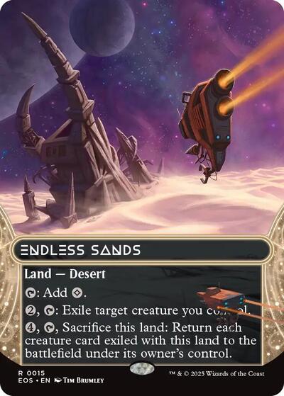 2025 Magic: The Gathering: Edge of Eternities: Stellar Sights (EOS) - Endless Sands 0015 Borderless (#15, Rare) (, Near Mint)