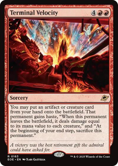 2025 Magic: The Gathering: Edge of Eternities (EOE) - Terminal Velocity (#163, Rare) (, Near Mint)