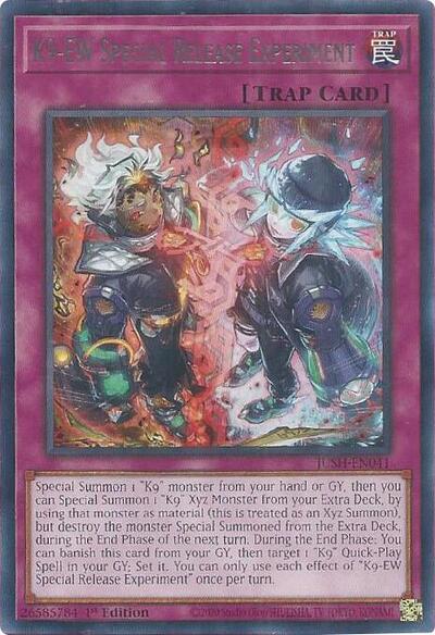 2025 YuGiOh: Justice Hunters (JUSH) - K9 EW Special Release Experiment (#JUSH-EN041, Rare) (1st Edition, Near Mint)