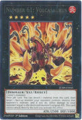 2025 YuGiOh: Justice Hunters (JUSH) - Number 61 Volcasaurus (#JUSH-EN043, Rare) (1st Edition, Near Mint)