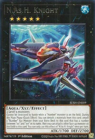 2025 YuGiOh: Justice Hunters (JUSH) - NAsH Knight (#JUSH-EN059, Rare) (1st Edition, Near Mint)