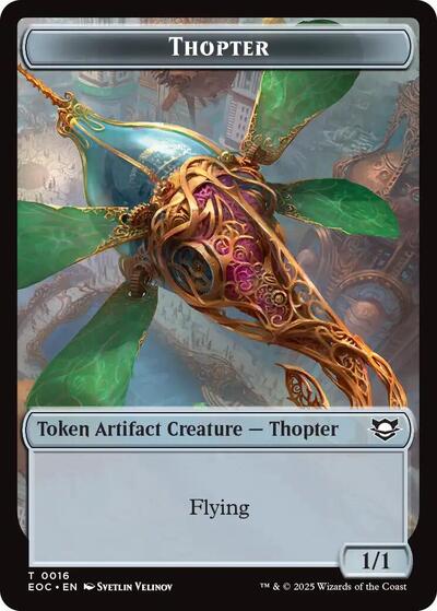 2025 Magic: The Gathering: Commander: Edge of Eternities (EOC) - Thopter Gnome Double Sided Token (#16 // 11, T) (, Near Mint)