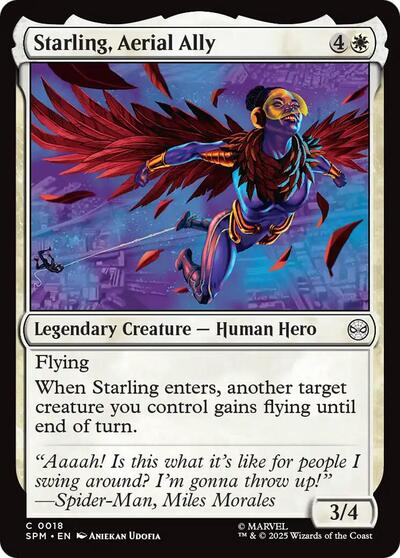 2025 Magic: The Gathering: Marvel's Spider-Man (SPM) - Starling, Aerial Ally (#18, Common) (, Near Mint)