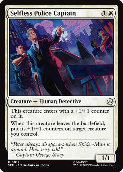 2025 Magic: The Gathering: Marvel's Spider-Man (SPM) - Selfless Police Captain (#12, Common) (, Near Mint)