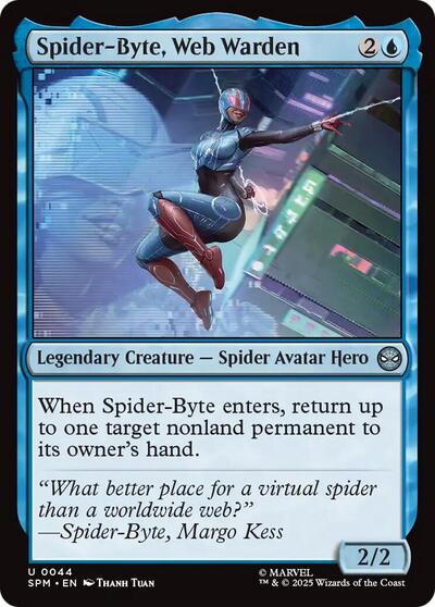 2025 Magic: The Gathering: Marvel's Spider-Man (SPM) - Spider-Byte, Web Warden (#44, Uncommon) (, Near Mint)