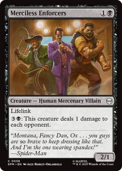 2025 Magic: The Gathering: Marvel's Spider-Man (SPM) - Merciless Enforcers (#58, Common) (, Near Mint)