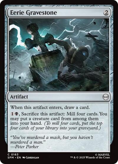 2025 Magic: The Gathering: Marvel's Spider-Man (SPM) - Eerie Gravestone (#163, Common) (, Near Mint)