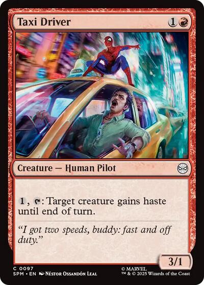 2025 Magic: The Gathering: Marvel's Spider-Man (SPM) - Taxi Driver (#97, Common) (, Near Mint)