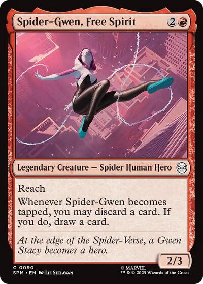 2025 Magic: The Gathering: Marvel's Spider-Man (SPM) - Spider-Gwen, Free Spirit (#90, Common) (, Near Mint)