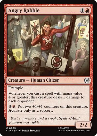 2025 Magic: The Gathering: Marvel's Spider-Man (SPM) - Angry Rabble (#75, Common) (, Near Mint)