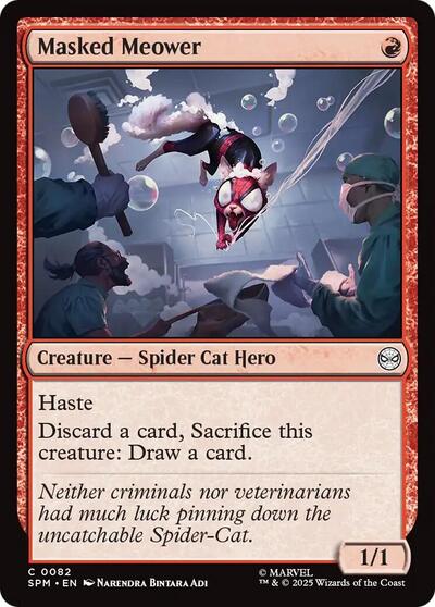 2025 Magic: The Gathering: Marvel's Spider-Man (SPM) - Masked Meower (#82, Common) (, Near Mint)