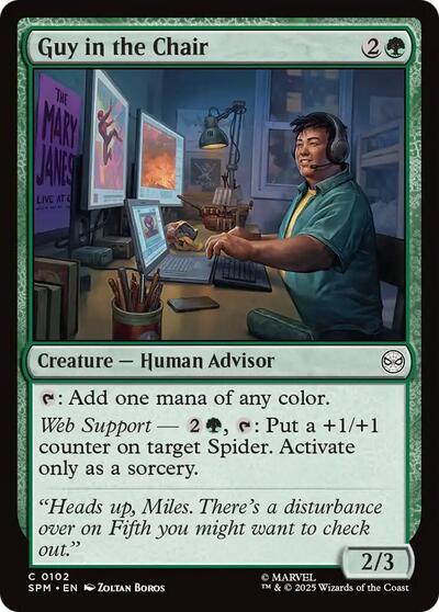 2025 Magic: The Gathering: Marvel's Spider-Man (SPM) - Guy in the Chair (#102, Common) (, Near Mint)