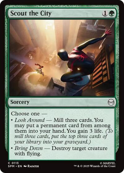 2025 Magic: The Gathering: Marvel's Spider-Man (SPM) - Scout the City (#113, Common) (, Near Mint)