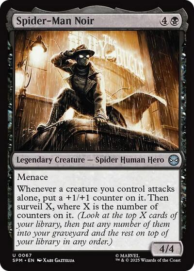 2025 Magic: The Gathering: Marvel's Spider-Man (SPM) - Spider-Man Noir (#67, Uncommon) (, Near Mint)