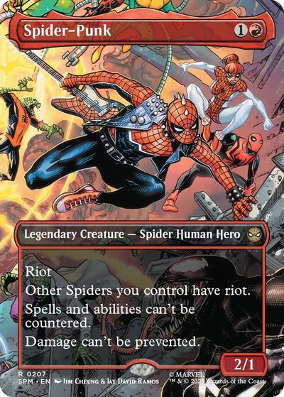 2025 Magic: The Gathering: Marvel's Spider-Man (SPM) - Spider-Punk (0207) (Borderless) (#207, Rare) (, Near Mint)