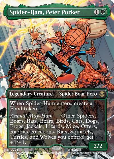 2025 Magic: The Gathering: Marvel's Spider-Man (SPM) - Spider-Ham, Peter Porker (Borderless) (#201, Rare) (, Near Mint)