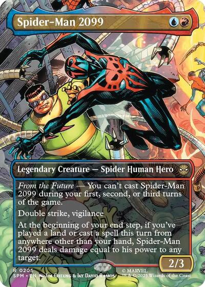 2025 Magic: The Gathering: Marvel's Spider-Man (SPM) - Spider-Man 2099 (0205) (Borderless) (#205, Rare) (, Near Mint)