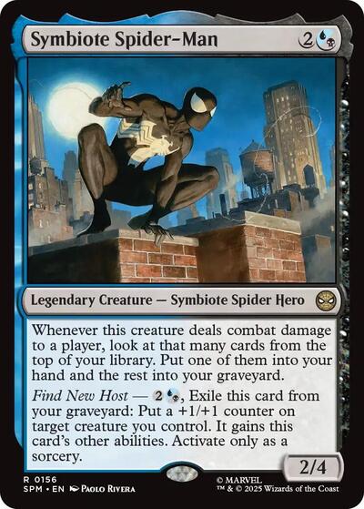 2025 Magic: The Gathering: Marvel's Spider-Man (SPM) - Symbiote Spider-Man (#156, Rare) (, Near Mint)