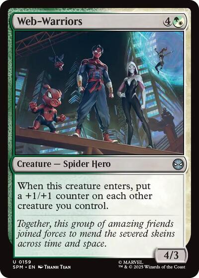 2025 Magic: The Gathering: Marvel's Spider-Man (SPM) - Web-Warriors (#159, Uncommon) (, Near Mint)