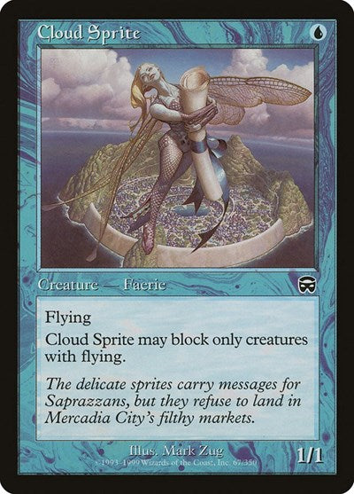1999 Magic: The Gathering: Mercadian Masques (MMQ) - Cloud Sprite (#67, Common) (, Near Mint)