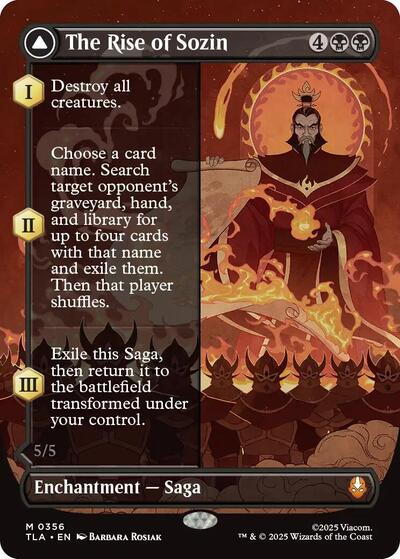 2025 Magic: The Gathering: Avatar: The Last Airbender (TLA) - The Rise of Sozin Borderless (#356, Mythic Rare) (, Near Mint)
