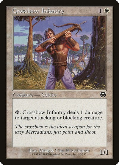 1999 Magic: The Gathering: Mercadian Masques (MMQ) - Crossbow Infantry (#16, Common) (, Lightly Played)
