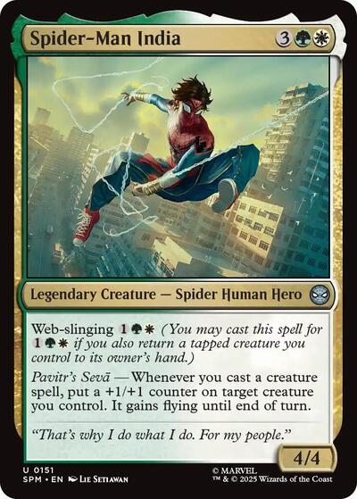 2025 Magic: The Gathering: Marvel's Spider-Man (SPM) - Spider-Man India (#151, Uncommon)
