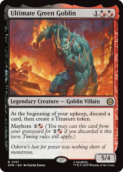 2025 Magic: The Gathering: Marvel's Spider-Man (SPM) - Ultimate Green Goblin (#157, Rare) (, Near Mint)