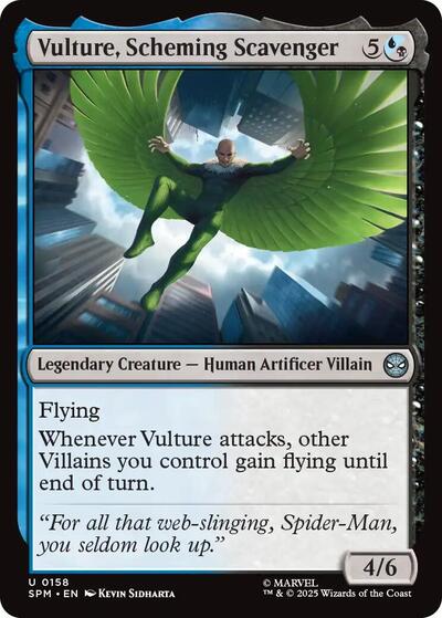 2025 Magic: The Gathering: Marvel's Spider-Man (SPM) - Vulture, Scheming Scavenger (#158, Uncommon) (, Near Mint)