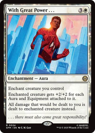 2025 Magic: The Gathering: Marvel's Spider-Man (SPM) - With Great Power . . . (#24, Rare) (, Near Mint)