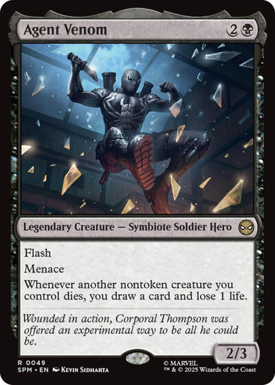 2025 Magic: The Gathering: Marvel's Spider-Man (SPM) - Agent Venom (#49, Rare) (, Near Mint)