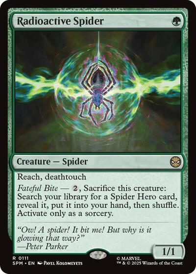 2025 Magic: The Gathering: Marvel's Spider-Man (SPM) - Radioactive Spider (#111, Rare) (, Near Mint)