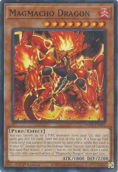 2025 YuGiOh: 2025 Mega-Pack (MP25) - Magmacho Dragon (#MP25-EN307, Common) (1st Edition, Lightly Played)
