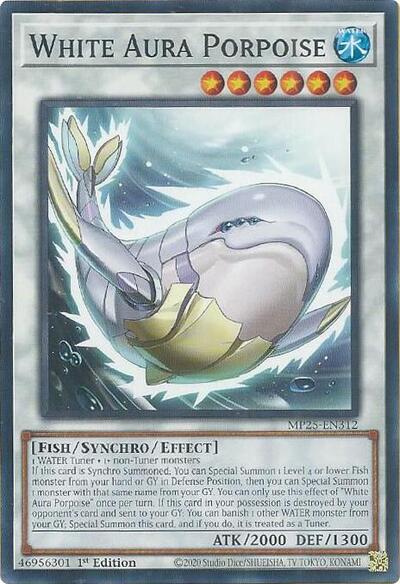 2025 YuGiOh: 2025 Mega-Pack (MP25) - White Aura Porpoise (#MP25-EN312, Common) (1st Edition, Lightly Played)